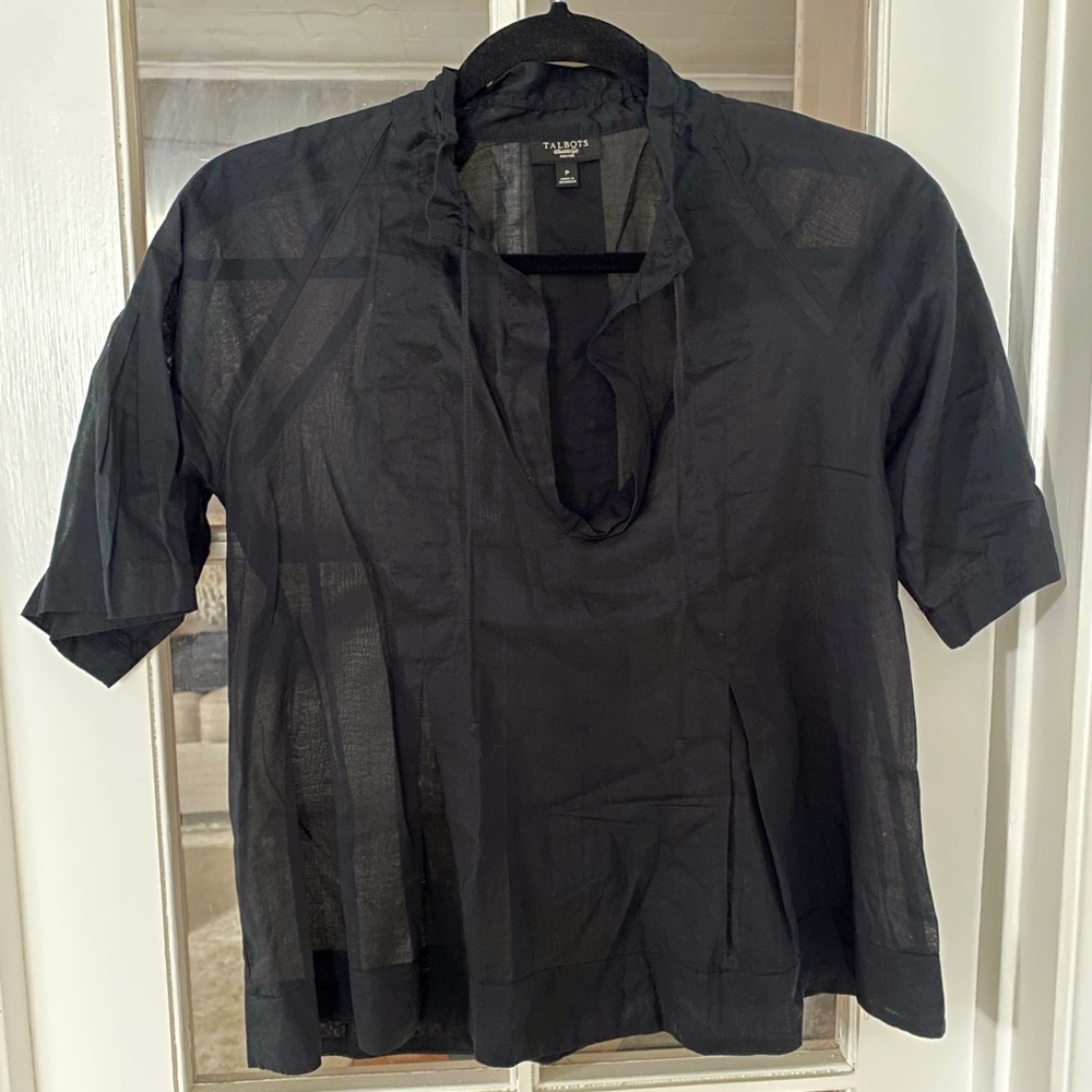 Talbots Sheer Peplum Top
